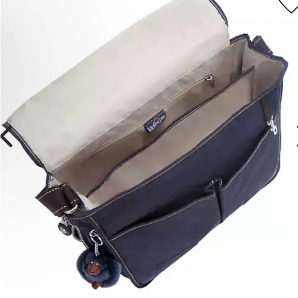 Kipling Madhouse Messenger Laptop Bag with Adjustable Strap Gray